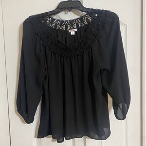 Xhilaration Black Blouse Vintage